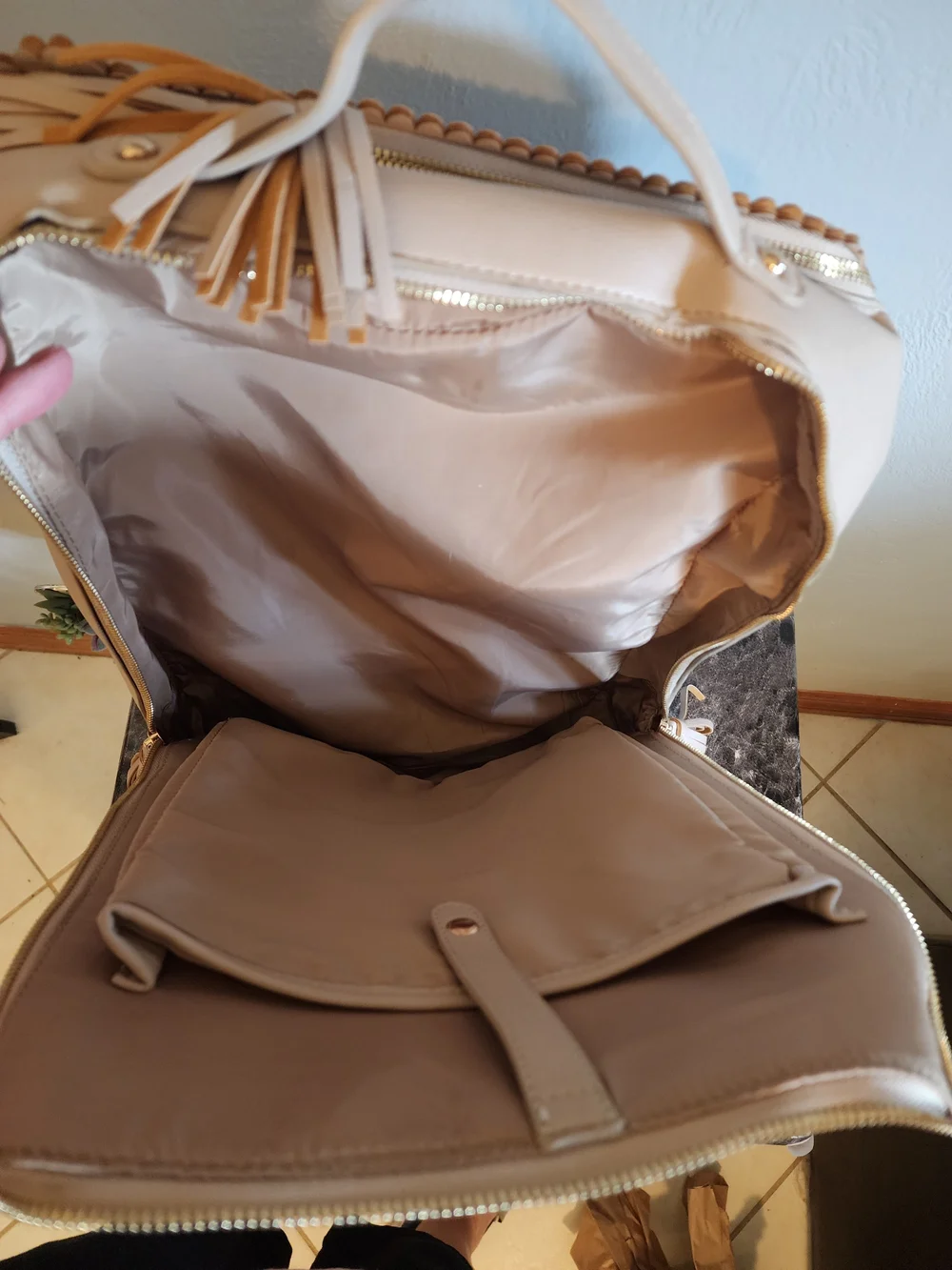 Hollis Loverlie Cream Laptop Backpack